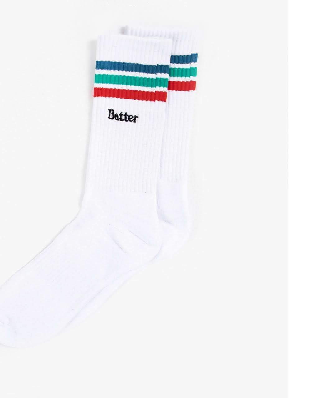 Butter Goods Stripe Socks - White