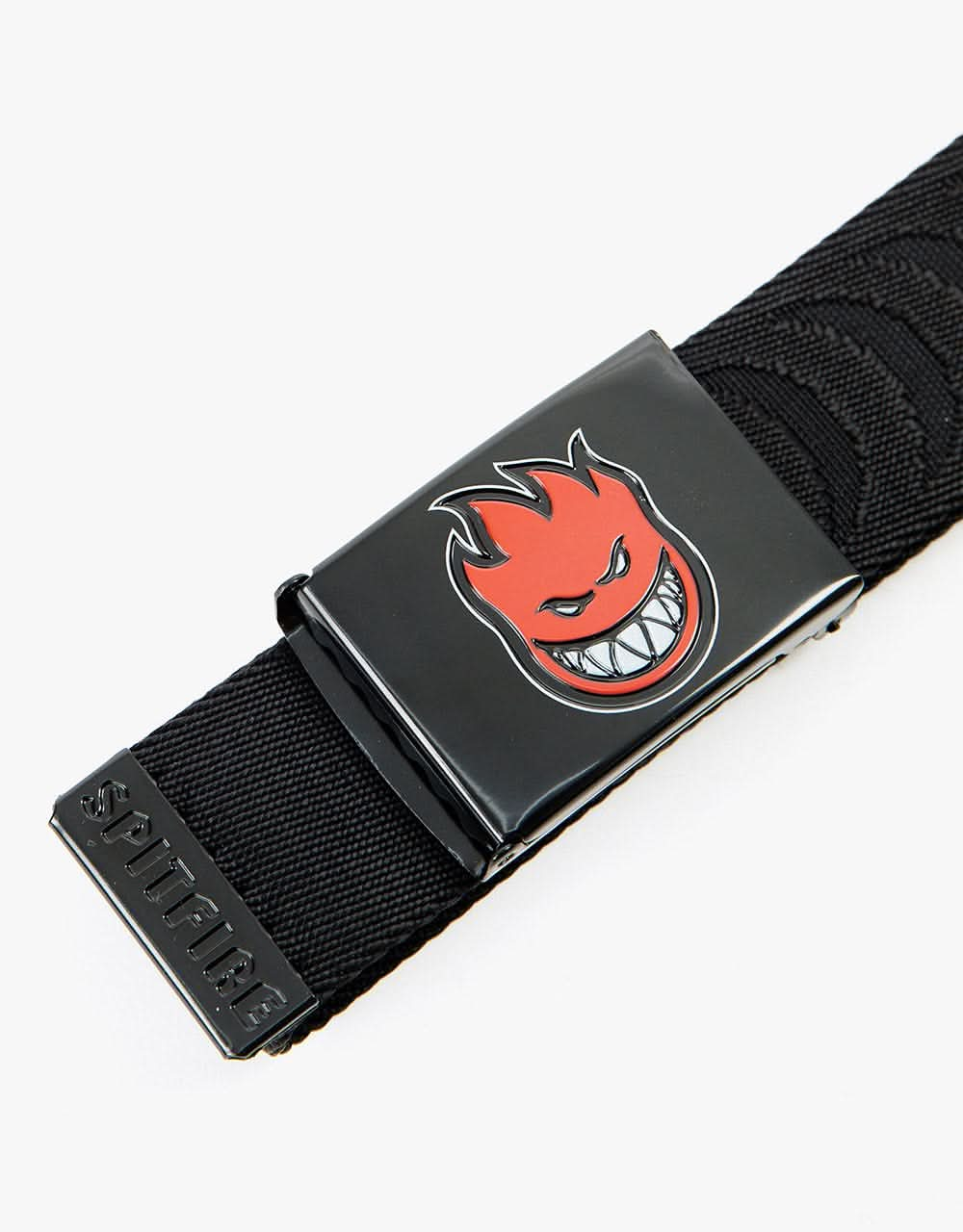 Spitfire Bighead Fill Cresent Jacquard Web Belt - Black/Red