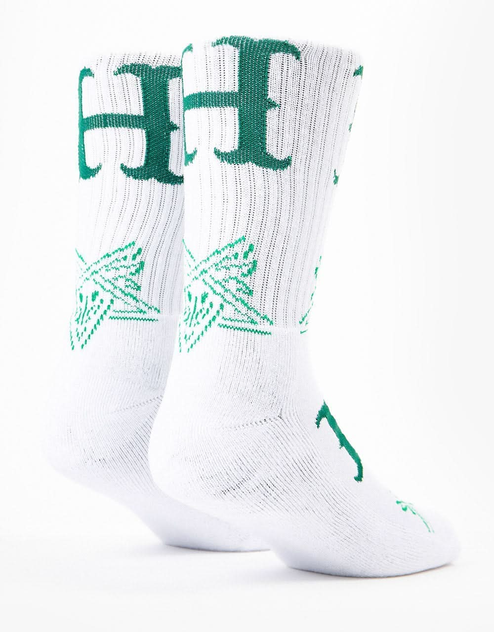 HUF x Thrasher Duality Socks - White