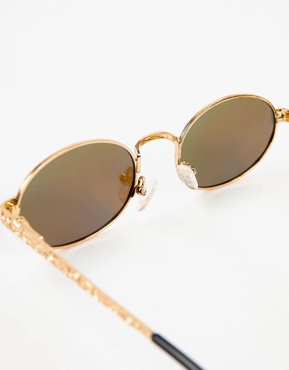 Glassy Sunhater Zion Premium Sunglasses - Gold/Blue Mirror