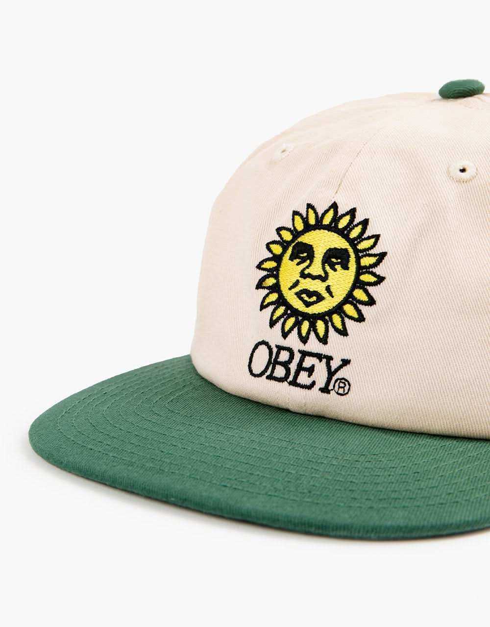 Obey Sunshine 6 Panel Snapback Cap - Unbleached Multi