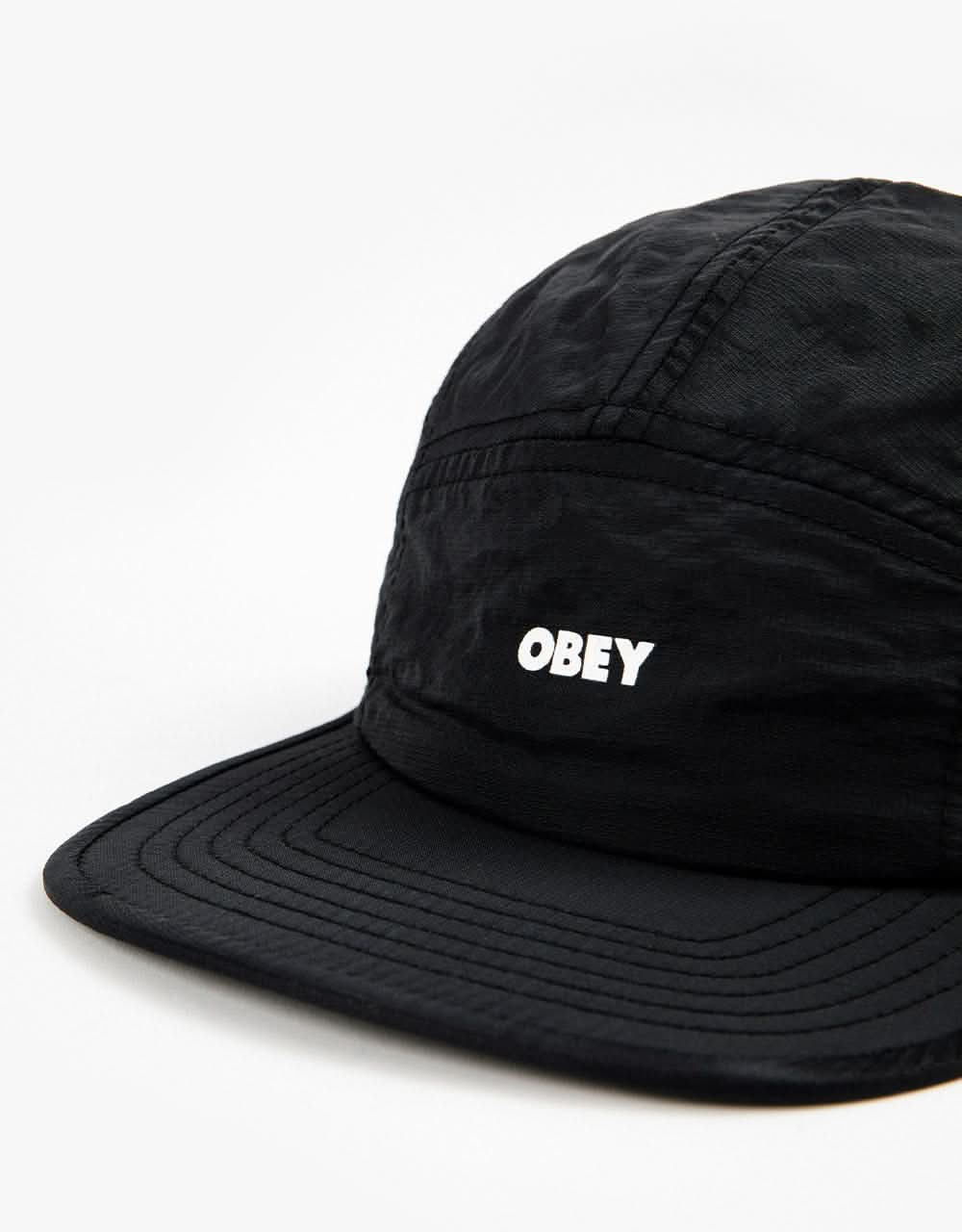 Obey Bold Fazer 5 Panel Camp Cap - Black