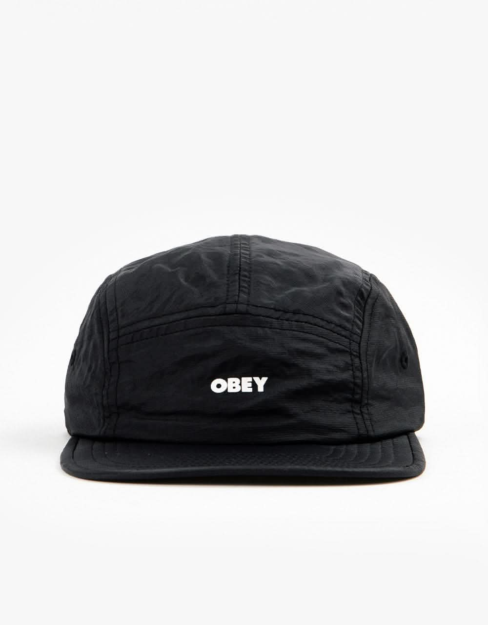 Obey Bold Fazer 5 Panel Camp Cap - Black