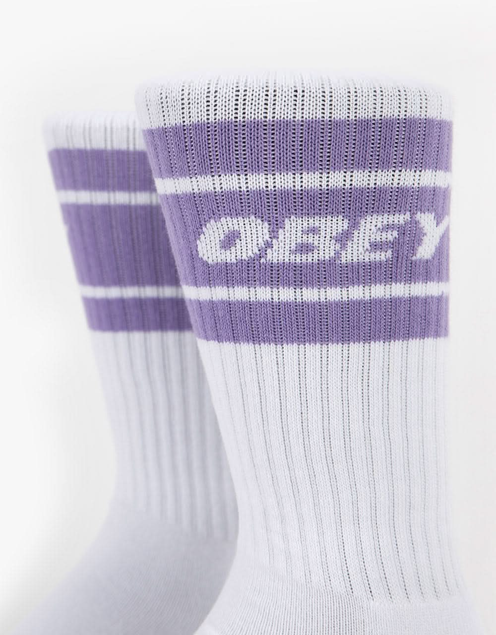 Obey Cooper II Socks - White/Lavender Silk