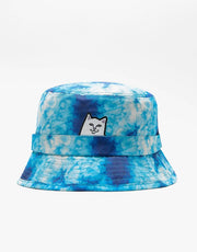 RIPNDIP Lord Nermal Tie-Dye Bucket Hat - Blue Acid Wash