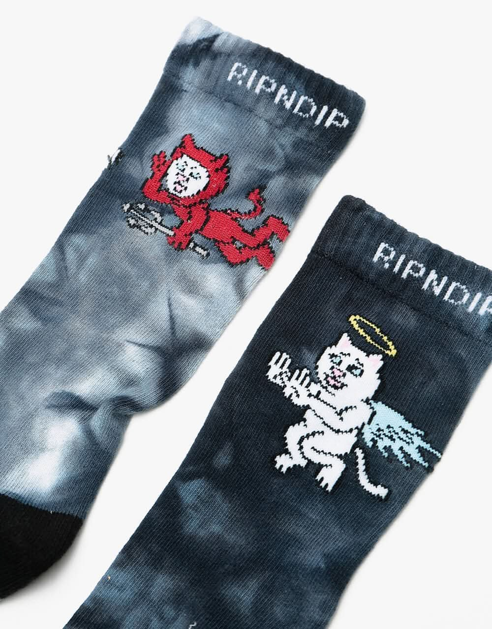 RIPNDIP Limbo High Socks - Black Lightning Wash