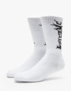 Welcome Vampire Crew Socks - White