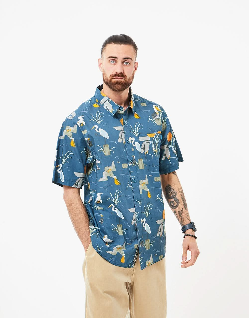 KAVU The Jam S/S Shirt - Angling Birds