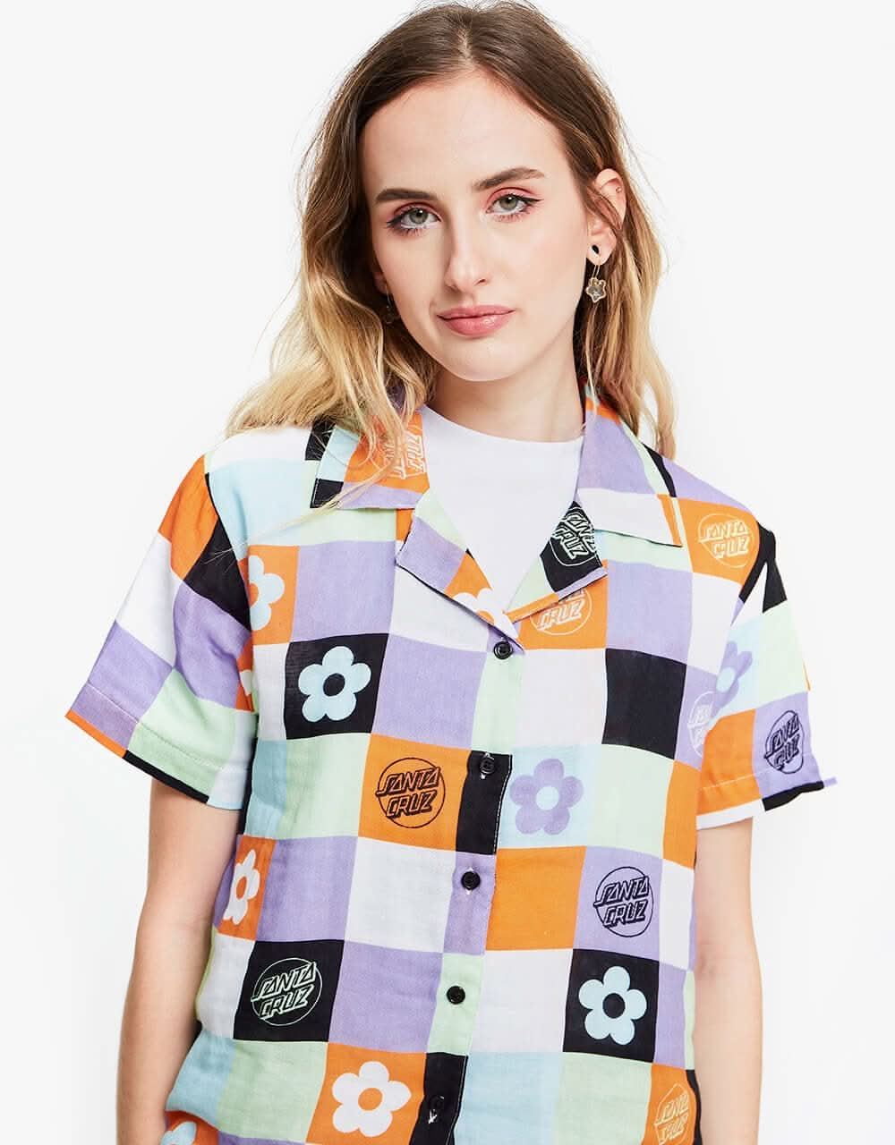 Santa Cruz Womens Patched Up Shirt - Patchwork Print