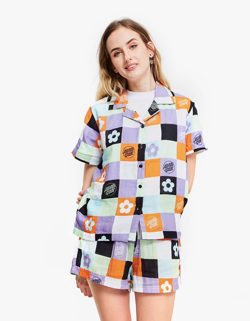 Santa Cruz Womens Patched Up Shirt - Patchwork Print