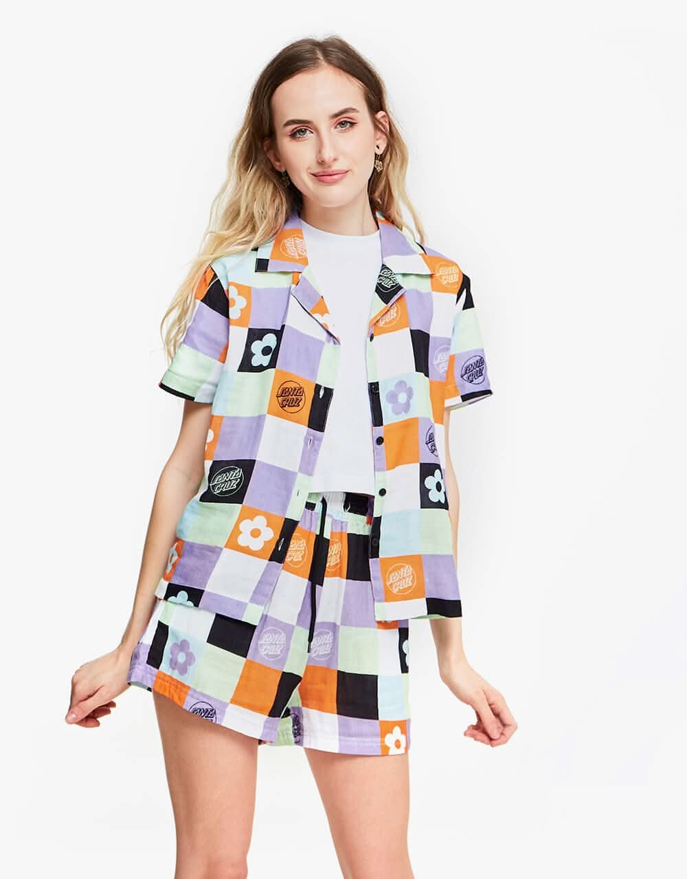 Santa Cruz Womens Patched Up Shirt - Patchwork Print