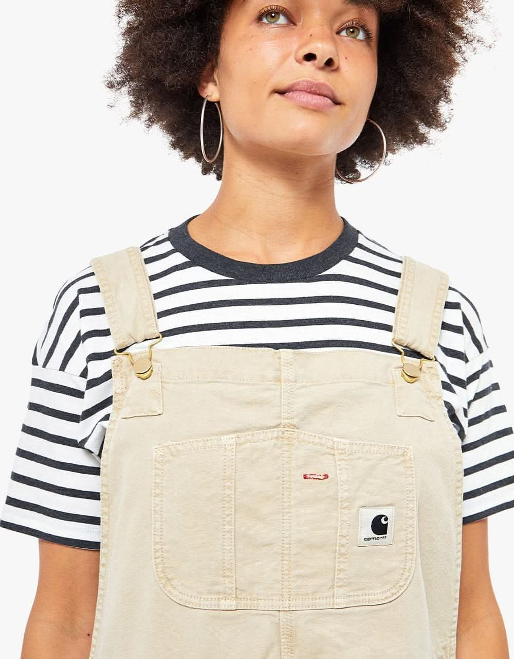 Carhartt WIP Womens Bib Overall Straight - Dusty H Brown (Faded)