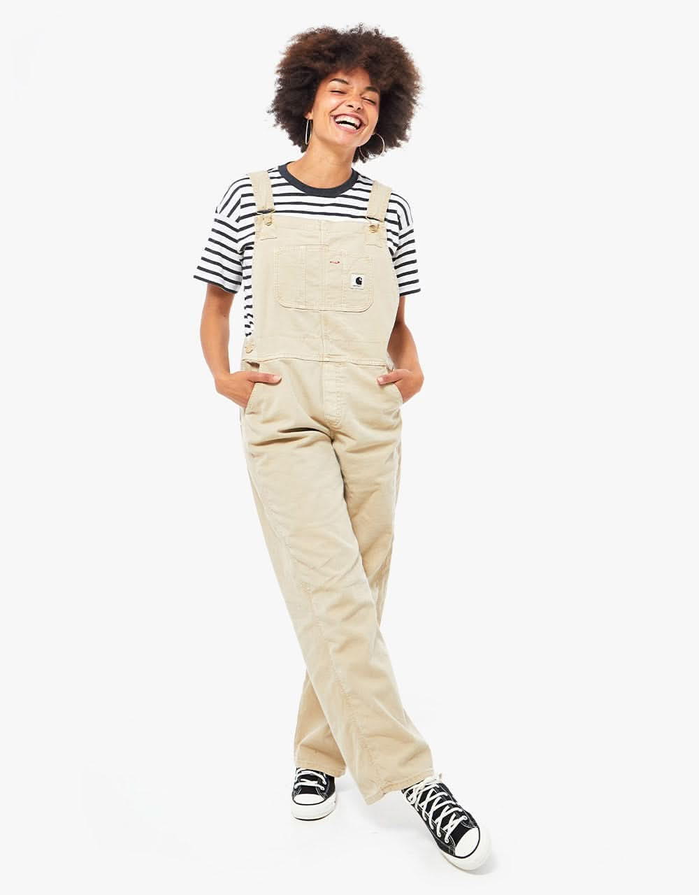 Carhartt WIP Womens Bib Overall Straight - Dusty H Brown (Faded)