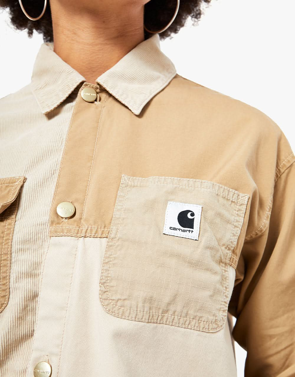 Carhartt WIP Womens Medley Shirt Jac - Dusty H Brown (Garment Dyed)