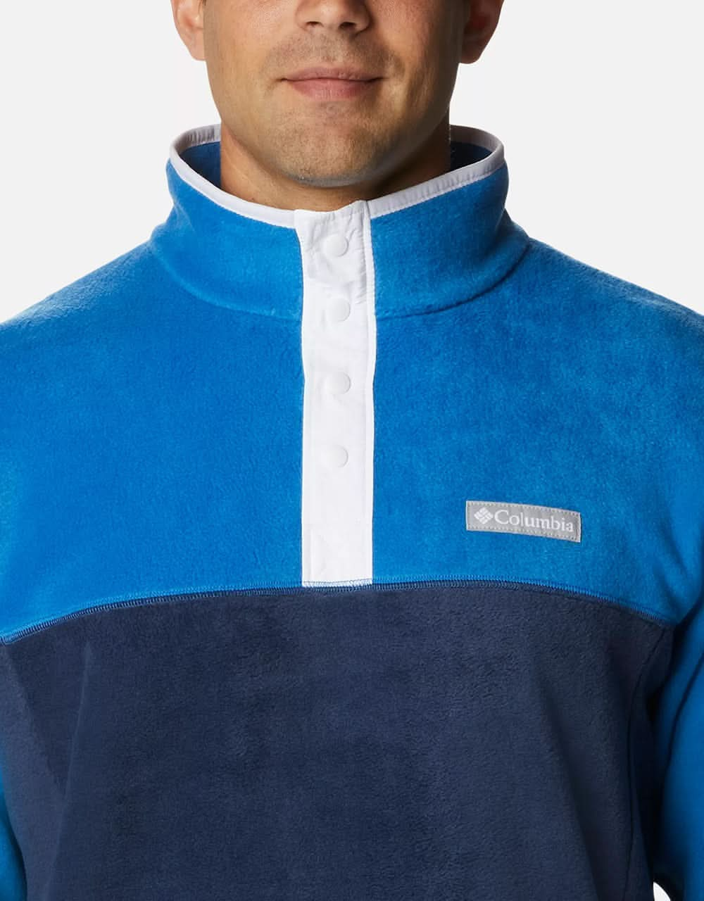 Columbia Steens Mountain™ Half Snap Fleece - Bright Indigo/Collegiate Navy/White