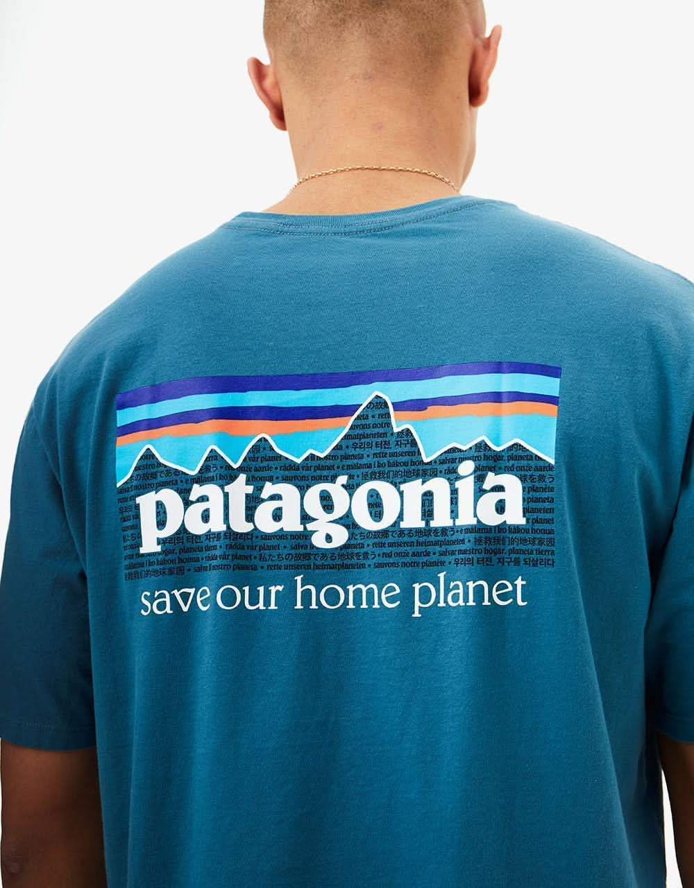 Patagonia P-6 Mission Organic T-Shirt - Abalone Blue