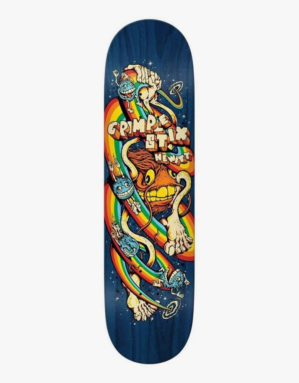 Anti Hero Hewitt Grimple Stix Zap Skateboard Deck - 8.25"