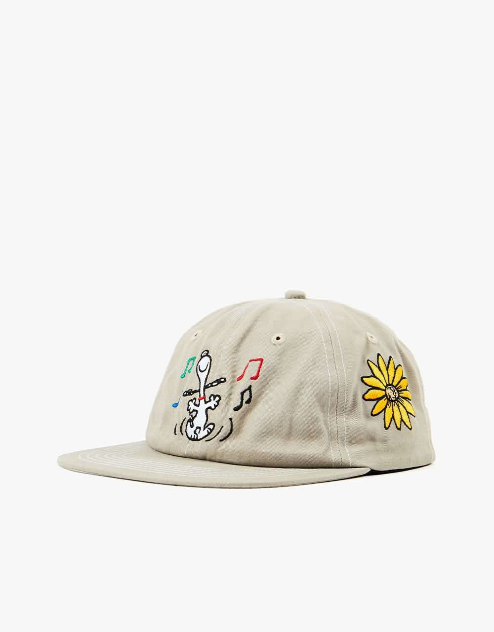 Butter Goods x Peanuts Dance 6 Panel Cap - Khaki