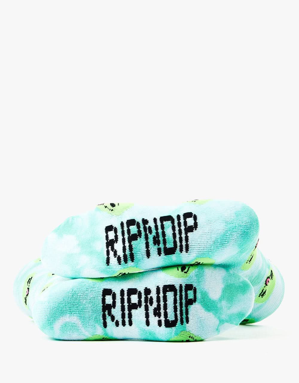 RIPNDIP We Out Here Socks - Lime Green Cloud