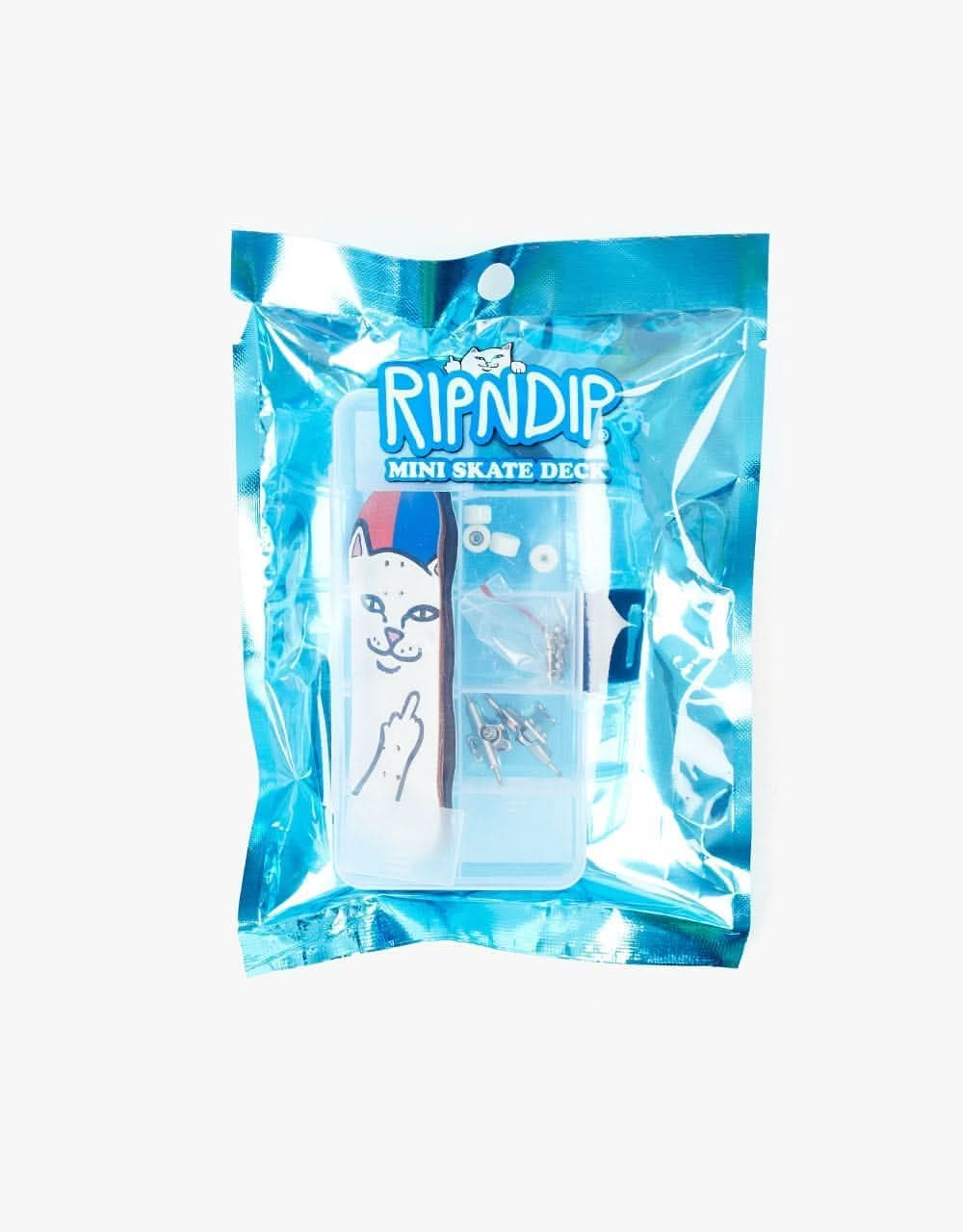 RIPNDIP Lord Nermal Mini Skateboard - Red/Blue