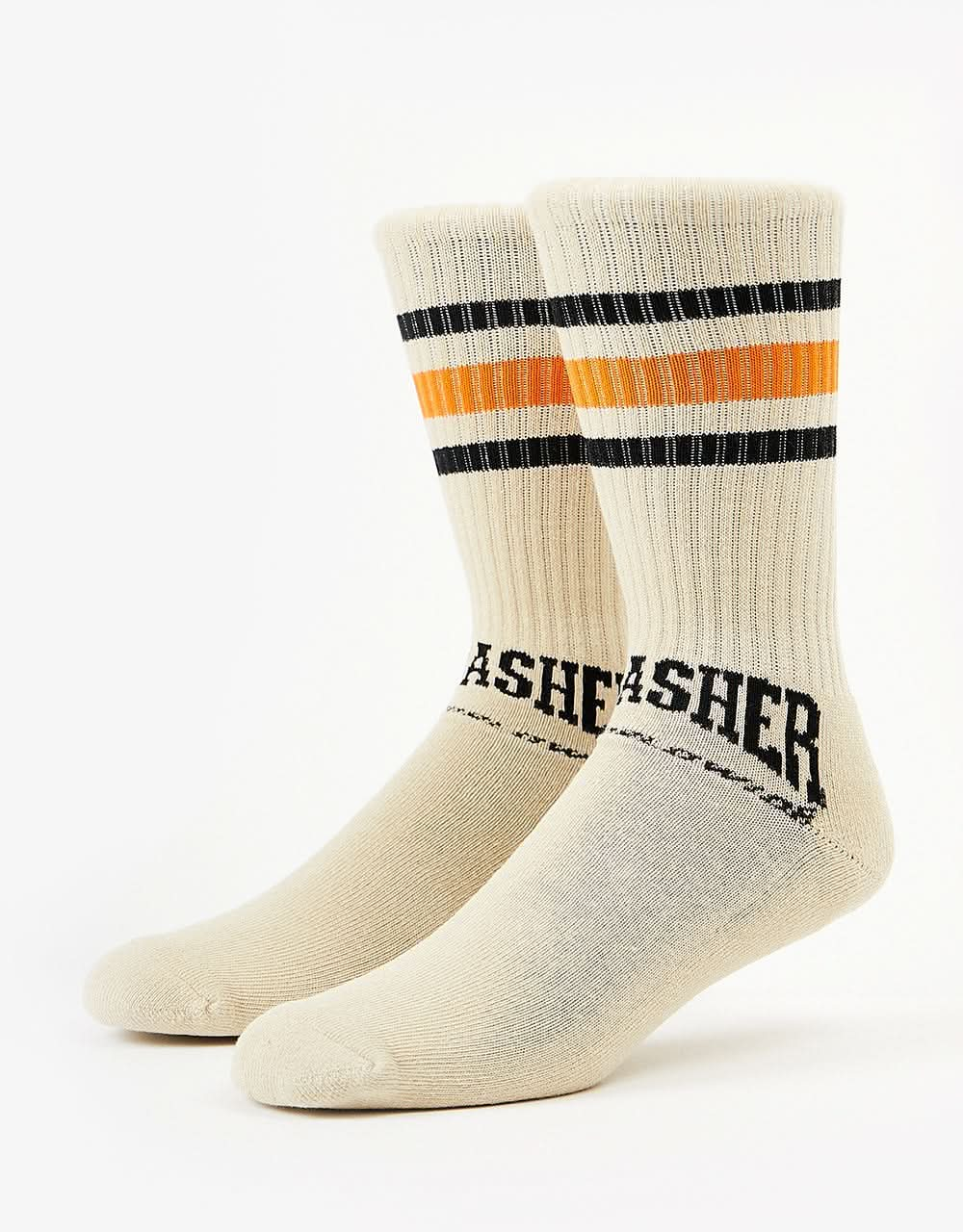 HUF x Thrasher Center Field Socks - Natural