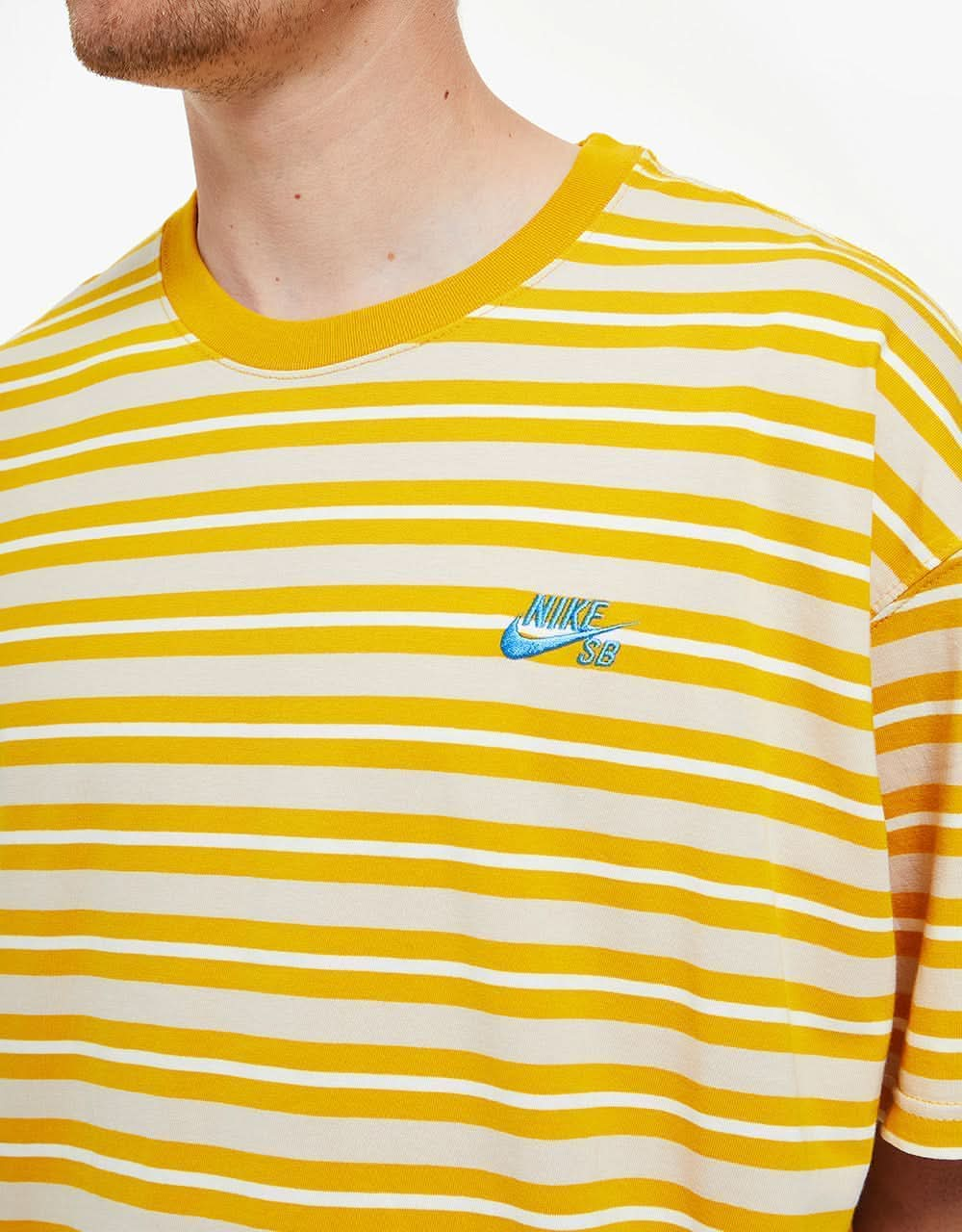 Nike SB YD Stripe T-Shirt - Dark Sulfur/Sanddrift/Sail