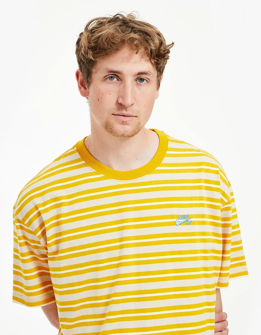 Nike SB YD Stripe T-Shirt - Dark Sulfur/Sanddrift/Sail