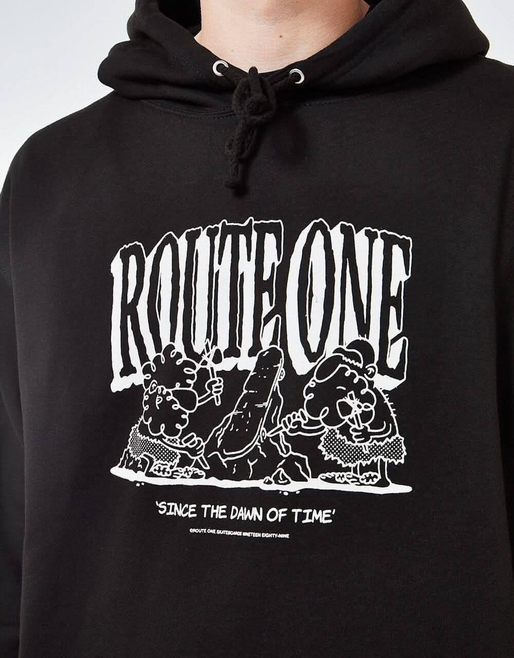 Route One Dawn Of Time Pullover Hoodie - Black