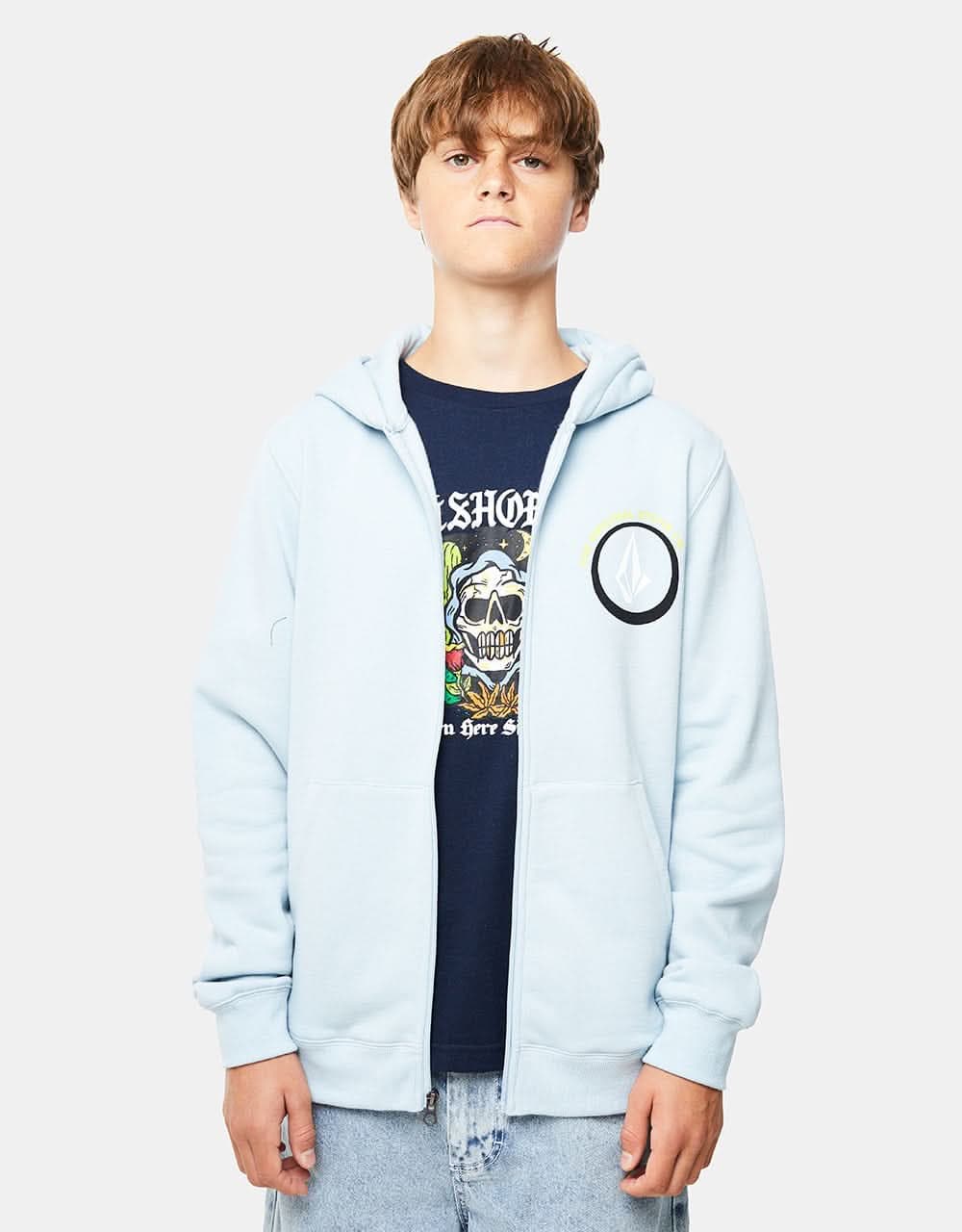 Volcom Extends Kids Zip Hoodie - Celestial Blue