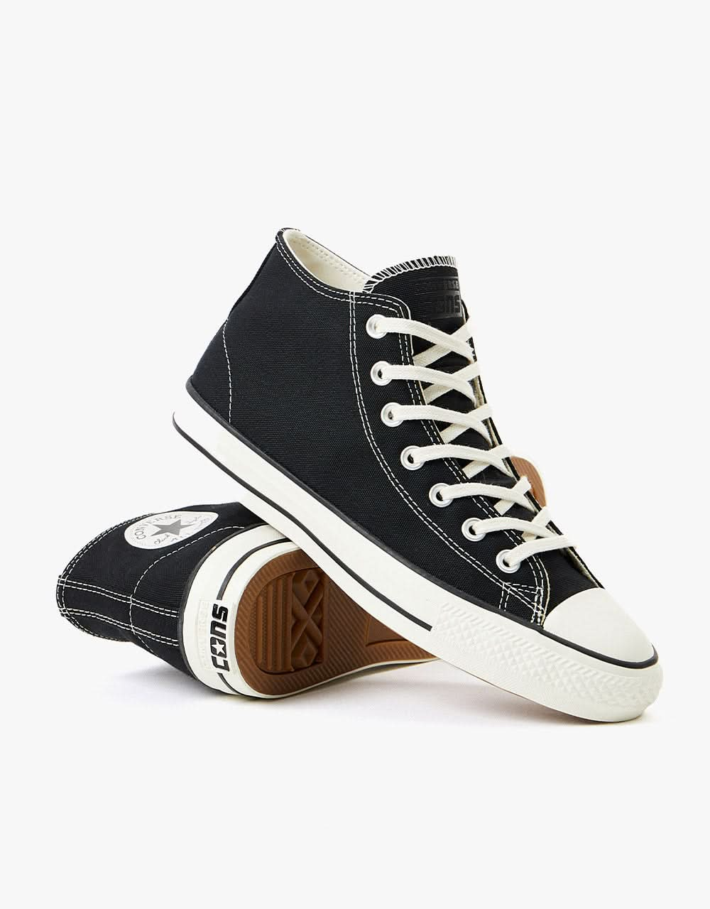 Converse CTAS Pro Cut Off Mid Skateschuhe – Schwarz/Schwarz/Reiher