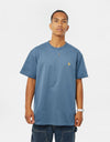 Carhartt WIP S/S Chase T-Shirt - Storm Blue/Gold