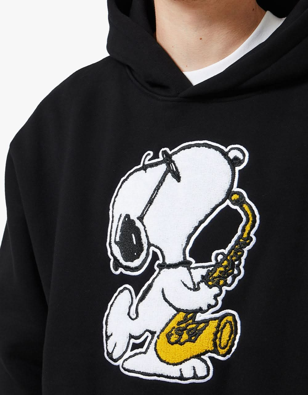 Butter Goods x Peanuts Jazz Chenille Applique Pullover Hoodie - Black