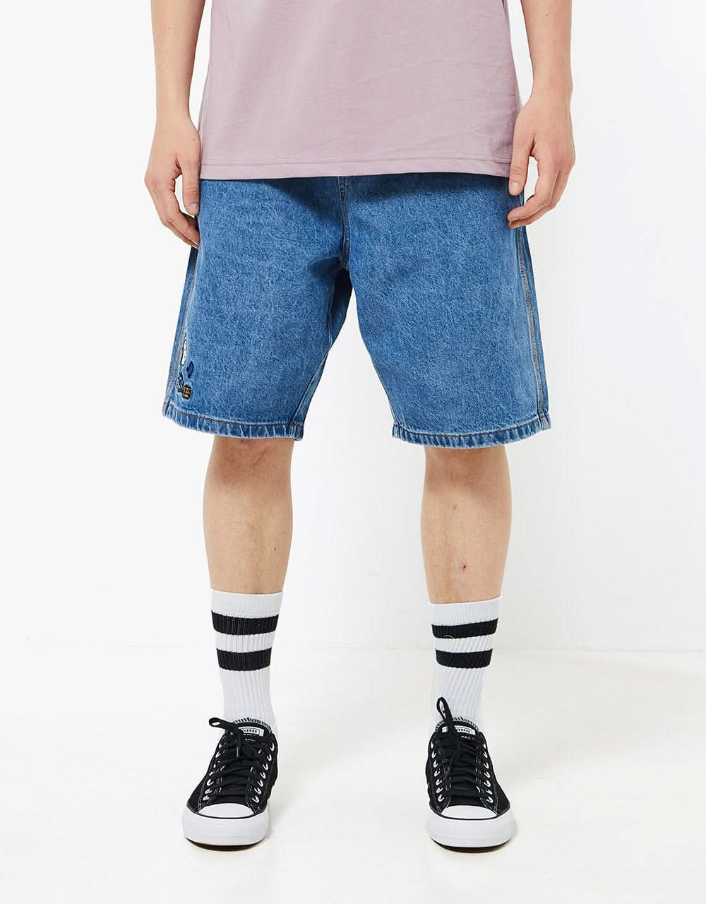 Butter Goods x Peanuts Radio Denim Shorts - Washed Indigo