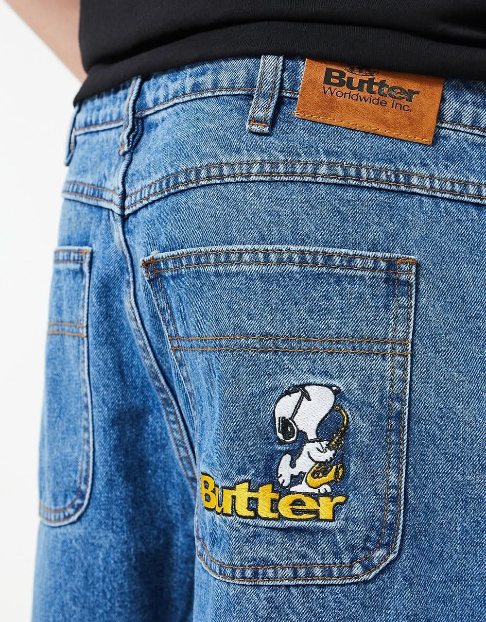 Butter Goods x Peanuts Jazz Denim Jeans - Washed Indigo