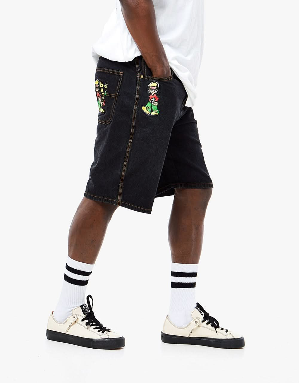 Butter Goods Bass Denim Shorts - Washed Black