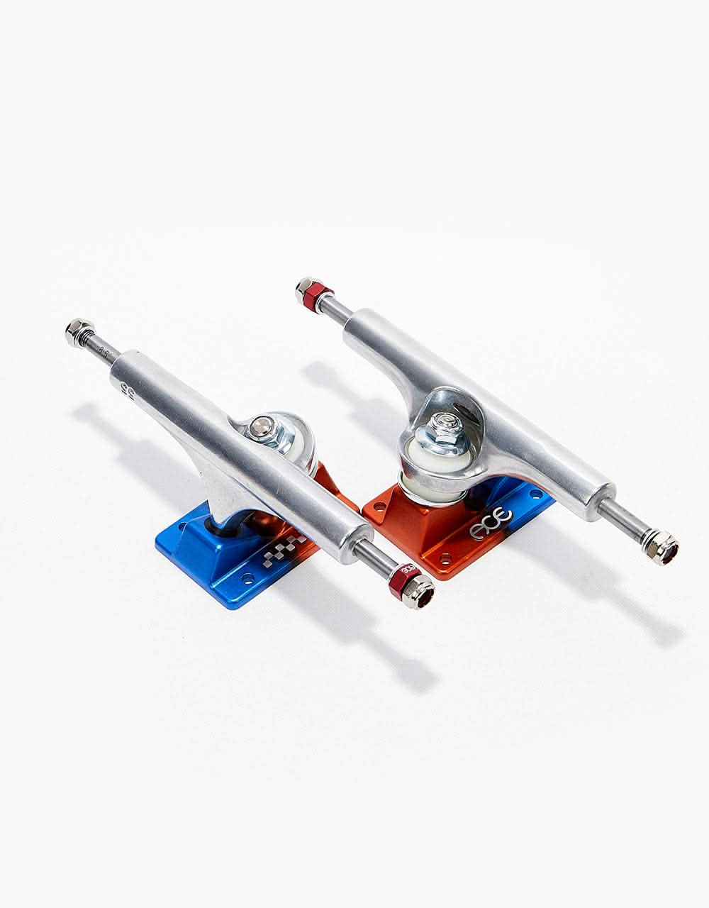 Ace AF1 55 Skateboard Trucks - Polished/Orange-Blue (Pair)