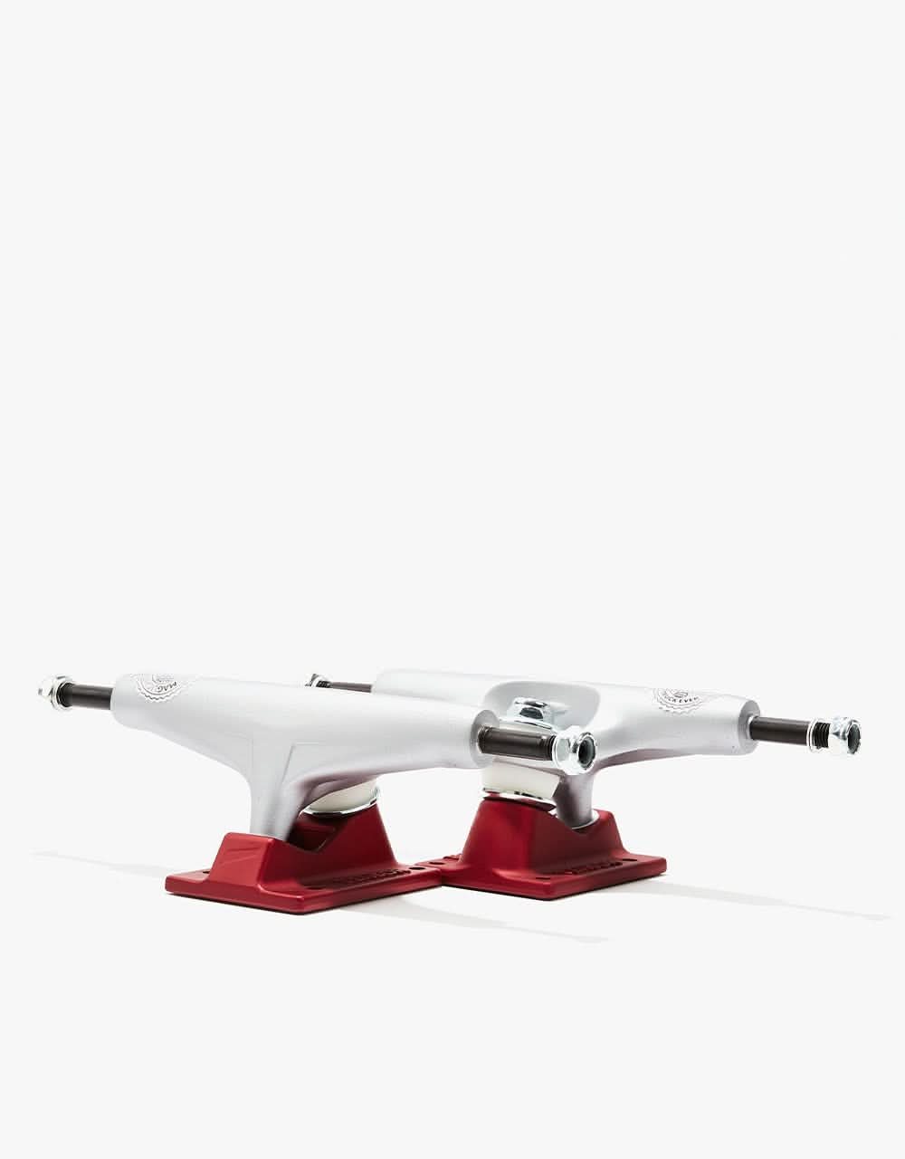 Tensor Mag Light Reflect 5.5 Skateboard Trucks - Silver/Red (Pair)