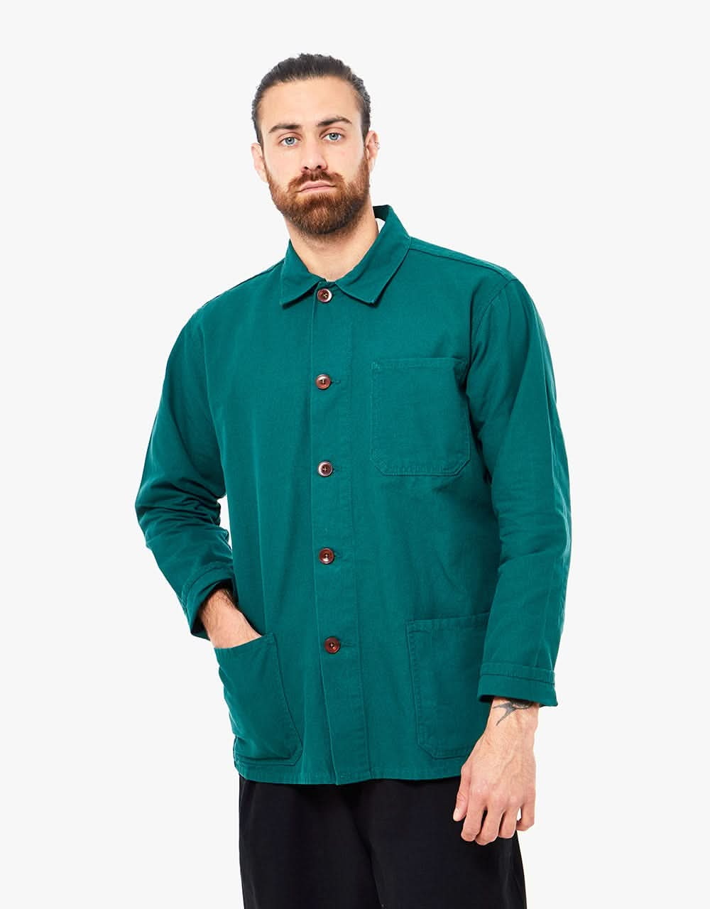 Uskees Lot #3001 L/S Overshirt - Super Green