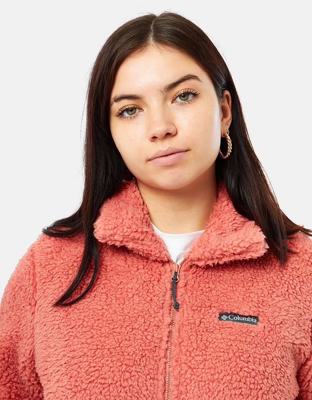 Columbia Womens Winter Pass™ Sherpa FZ Fleece - Dark Coral