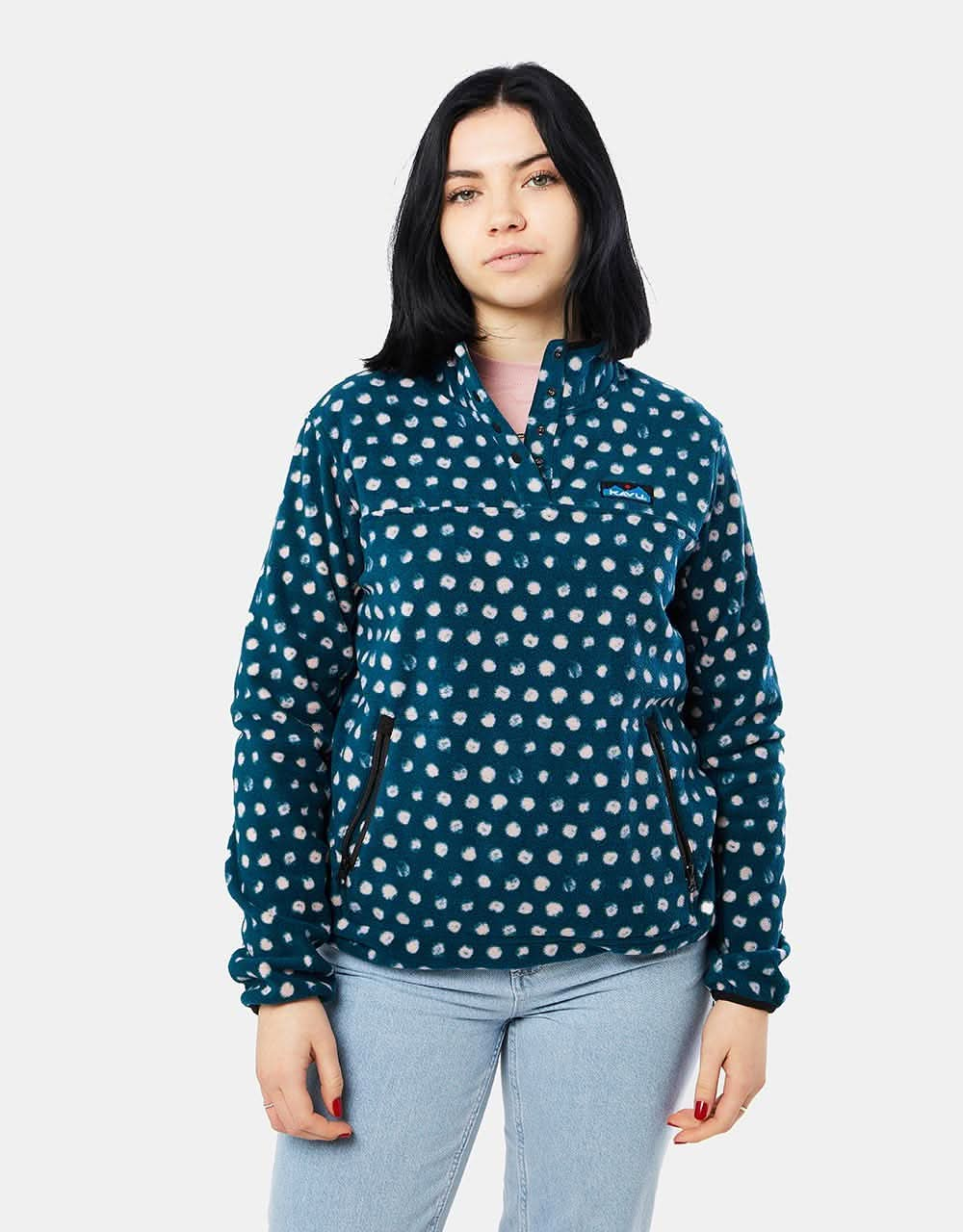 KAVU Womens Cavanaugh Fleece - Pinerose Dots