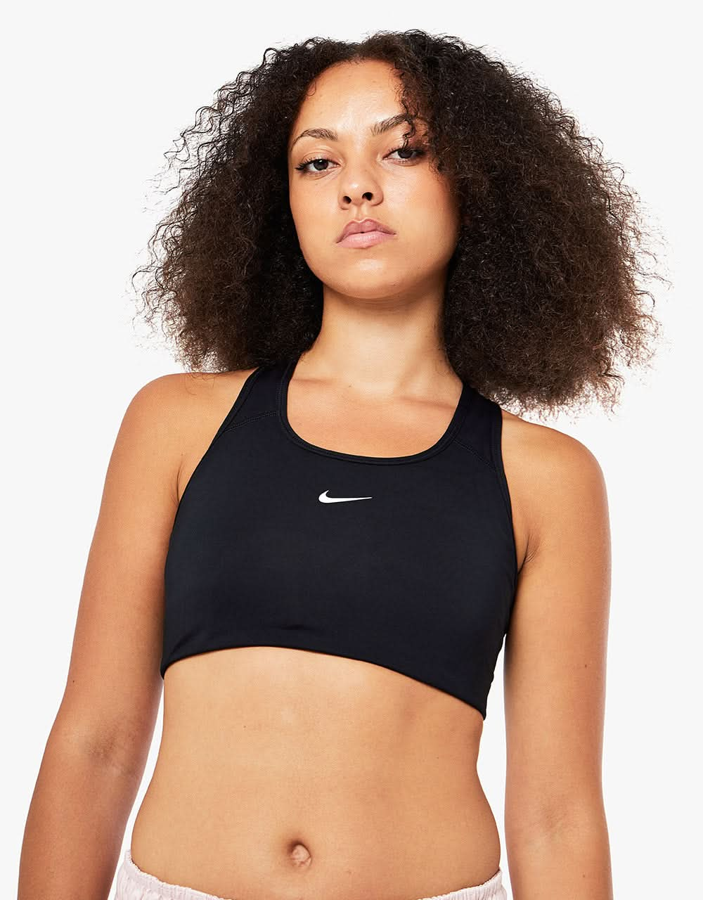 Nike SB Damen-Sport-BH mit mittlerem Halt, gepolstert, einteilig, Schwarz/Weiß