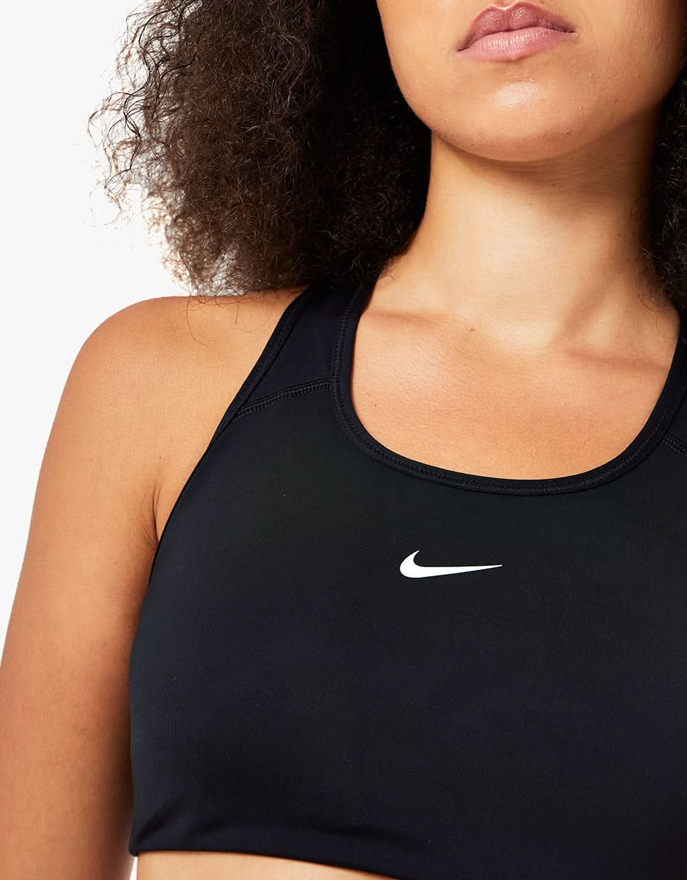 Nike SB Womens Medium-Support 1 Piece Padded Sports Bra - Black/White