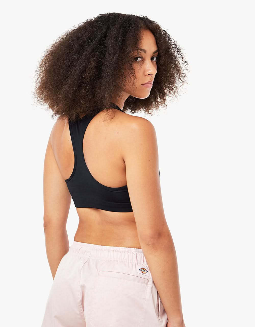 Soutien-gorge de sport rembourré 1 pièce à maintien moyen Nike SB pour femmes - Noir/Blanc