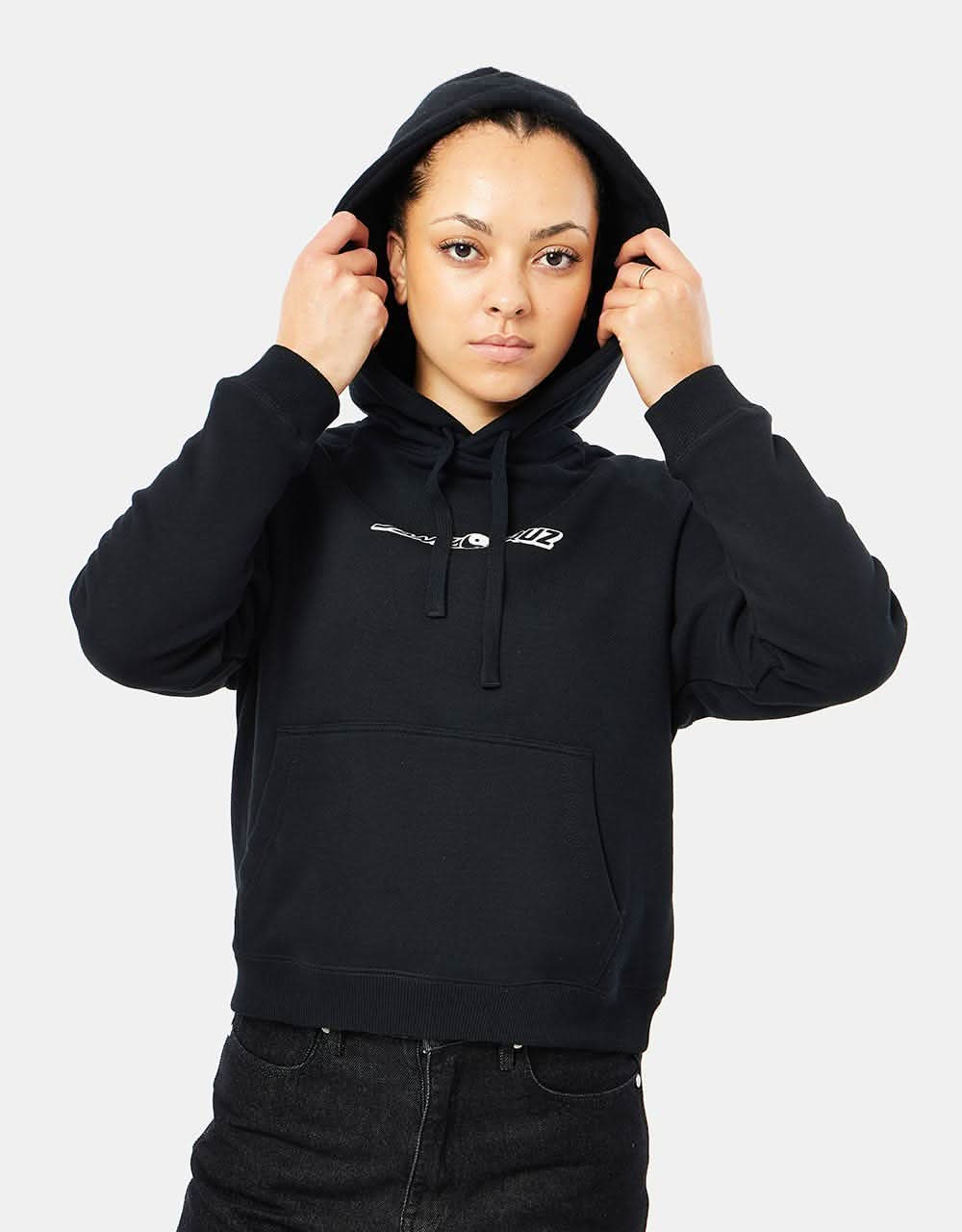 Santa Cruz Womens Yin Yang Strip Pullover Hoodie - Black