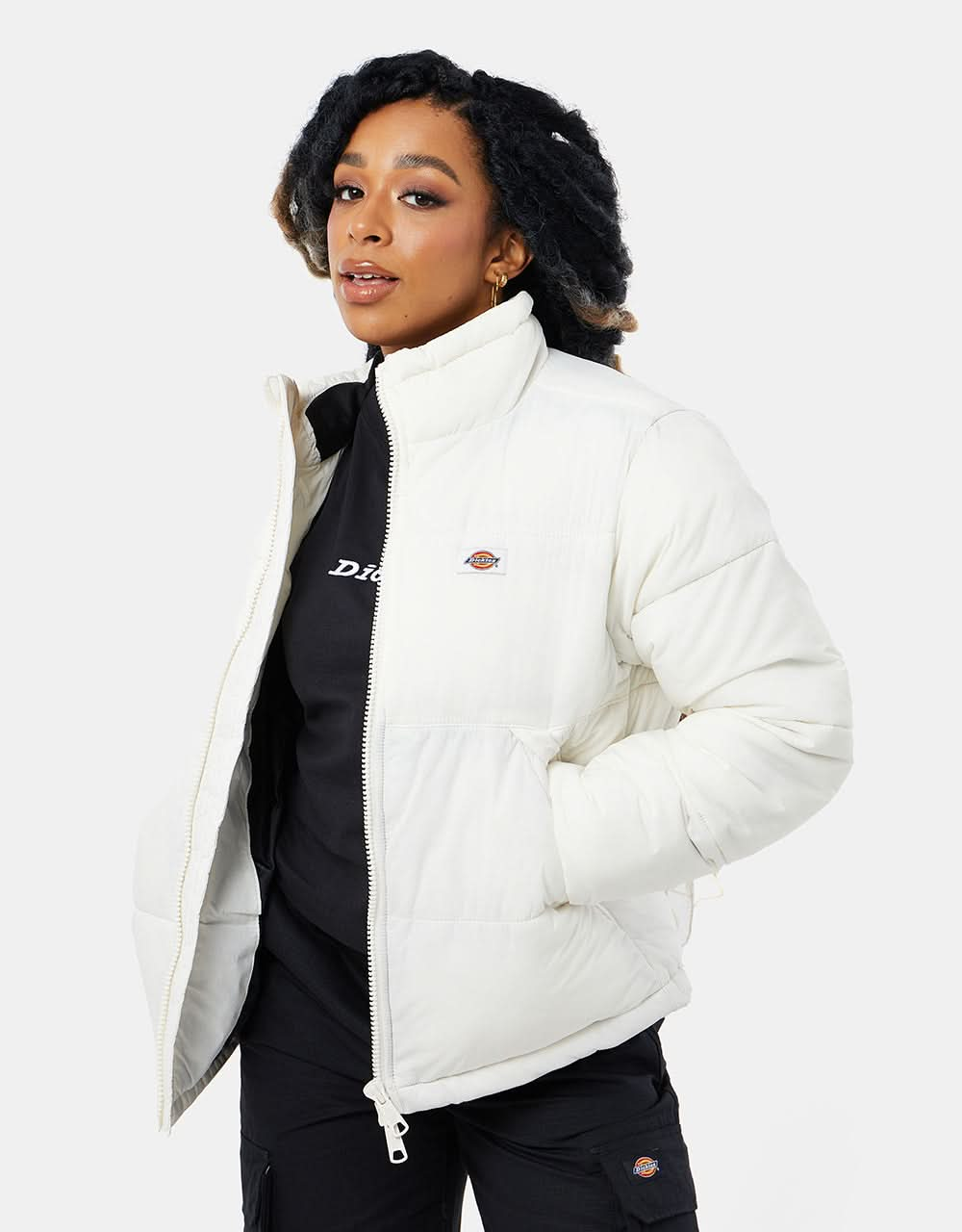 Dickies Womens Alatna Puffer Jacket - Ecru