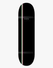 Skateboard Café Stripe Skateboard Deck - Black/Burgundy/White/Forest