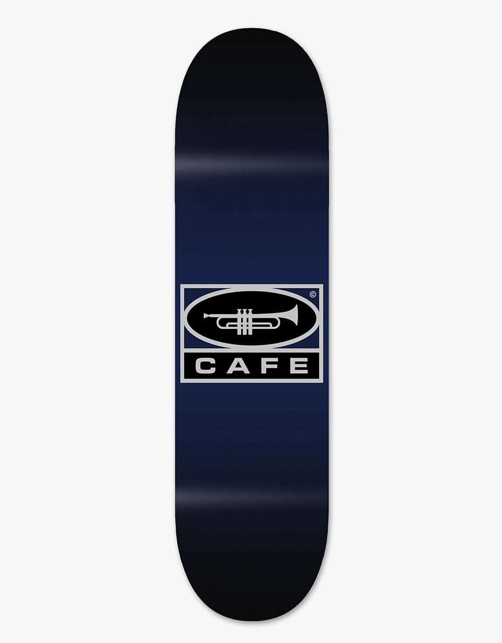 Skateboard Café Trumpet Logo Skateboard Deck - Navy/Black Fade