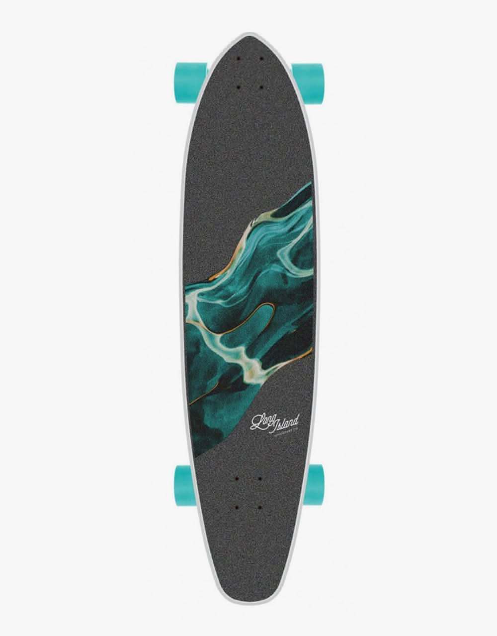 Long Island Teal Kicktail Longboard - 37.85" x 9.3"