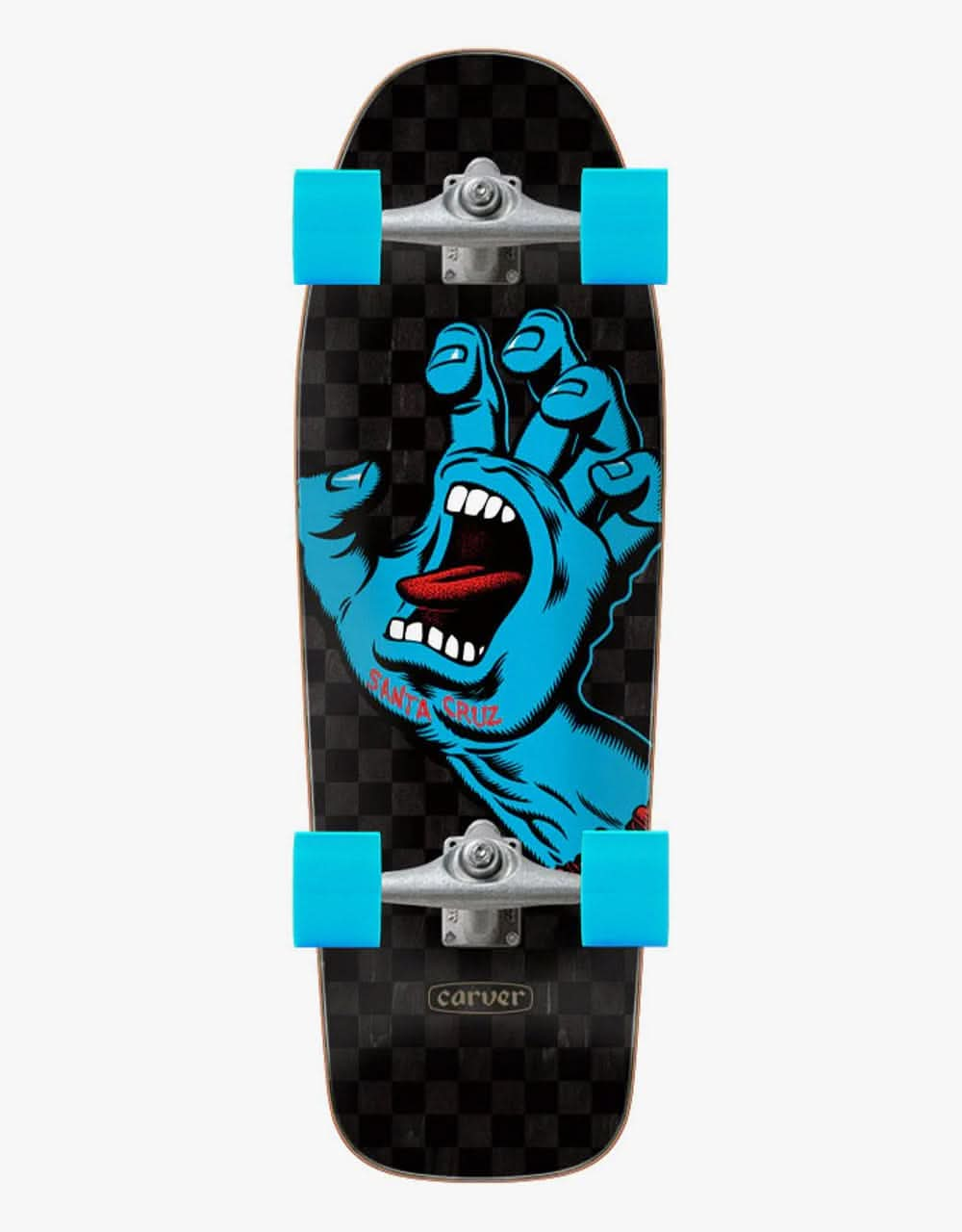 Santa Cruz x Carver Screaming Hand Check SurfSkate Cruiser - 9.8" x 30"