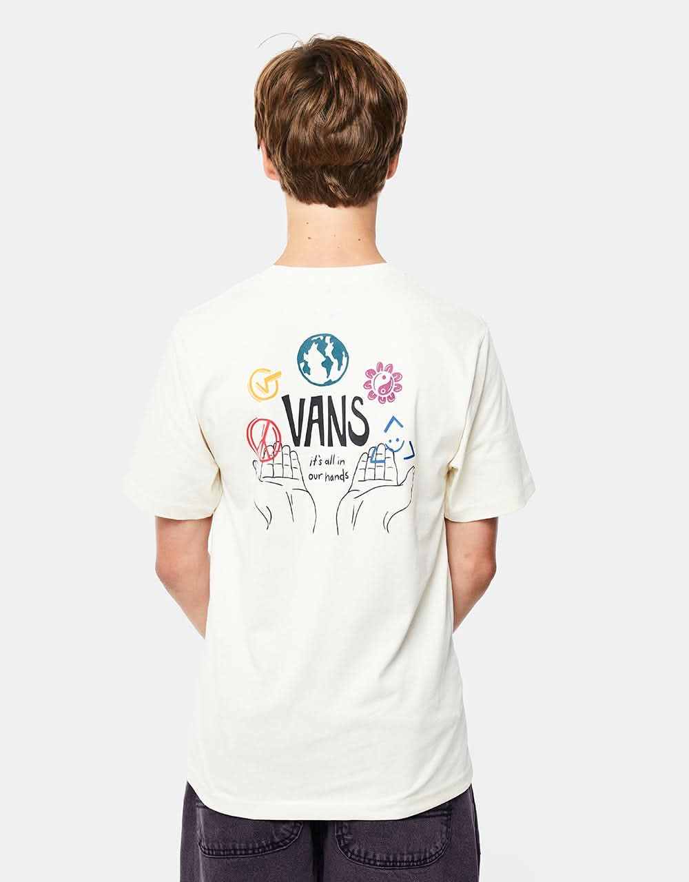 Vans In Our Hands Kids T-Shirt - Antique White